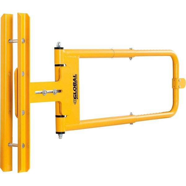 Global Industrial Adjustable Safety Swing Gate, 24in-40inW Opening, Yellow 708537YL